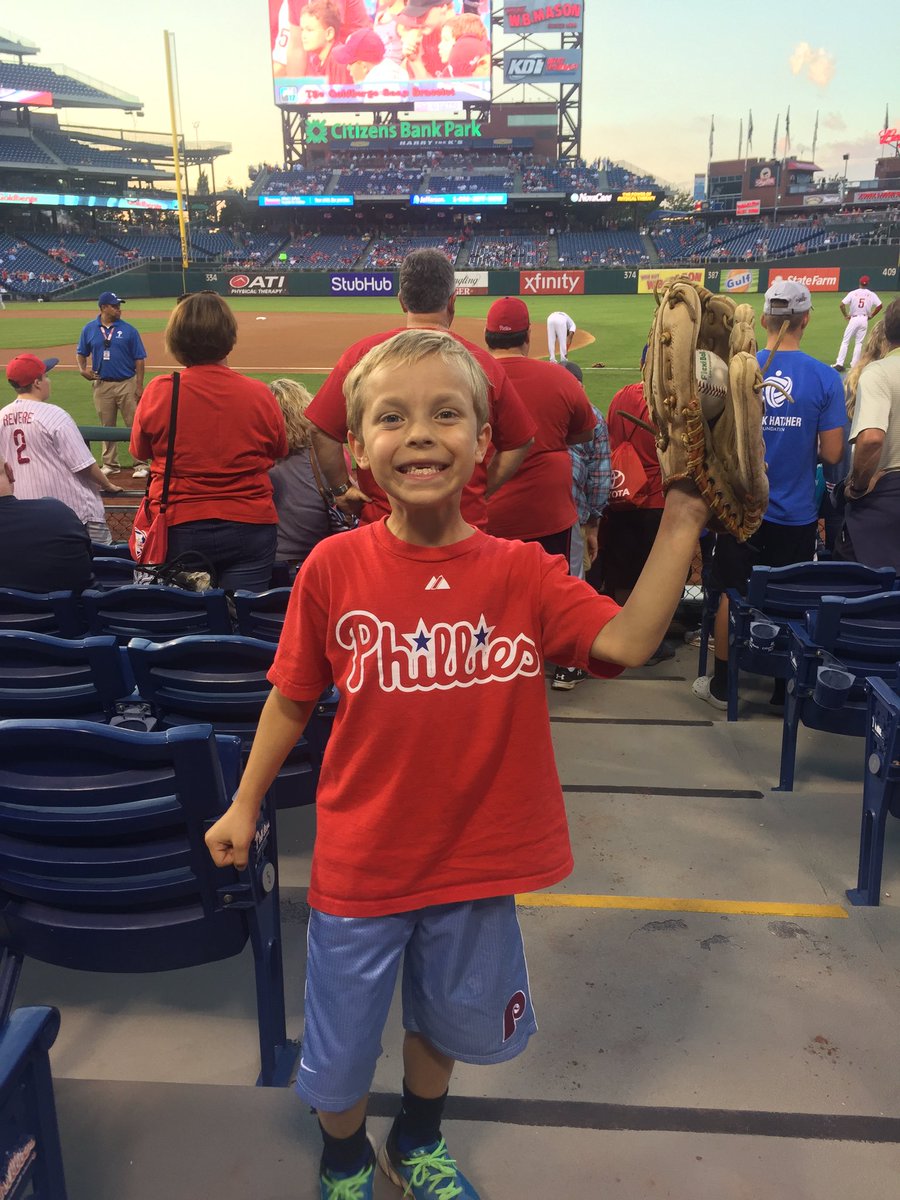 nitkruk's tweet photo. Chase having a good time at his 1st Phillies game the other night https://t.co/9Qoa9IYVSc