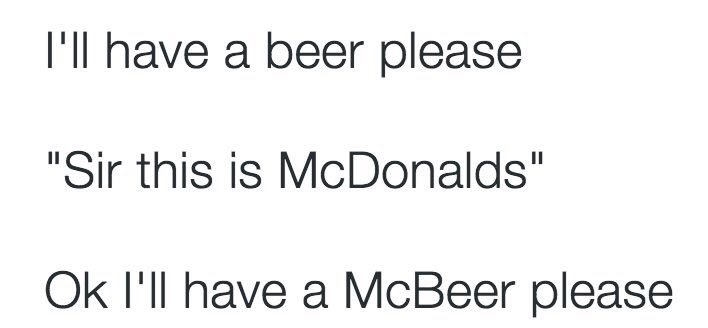 chadcknauer's tweet photo. #BeerMe
#🍺
@McDonalds https://t.co/qIa4xQtJjw