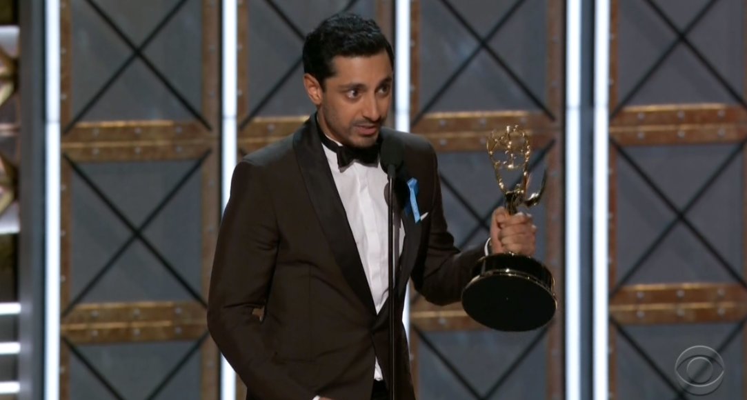 enews's tweet image. Riz Ahmed wins Lead Actor in a Limited Series at the #Emmys! eonli.ne/2jEsbb5