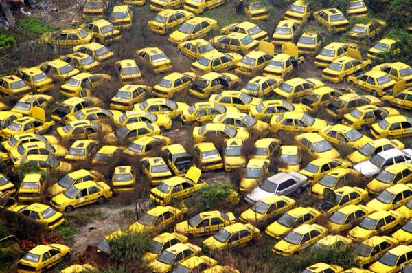 Right who's been ordering taxis?...
