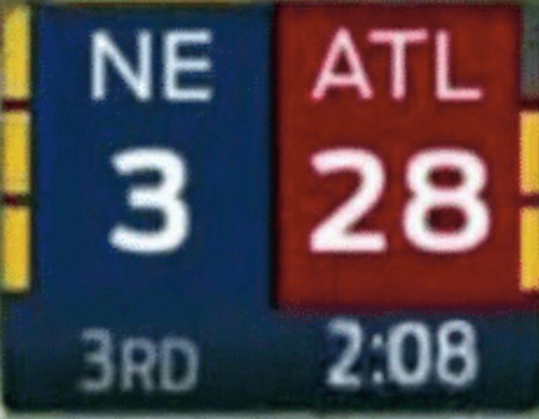 The_A_Gap's tweet photo. Collinsworth on #SNF : "When (Falcons) have the lead like this they seem to grind it out"

Me: https://t.co/3Hnb7LTQRD
