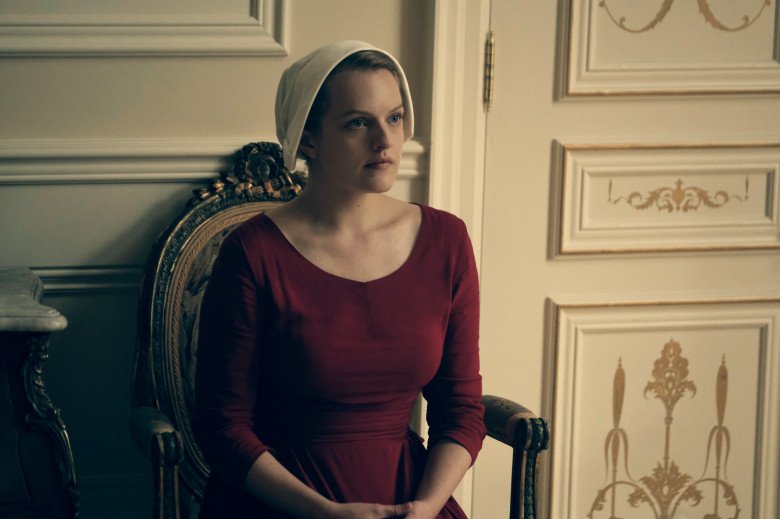 IndieWire's tweet photo. FINALLY! Elisabeth Moss Wins Her First Emmy for Outstanding Lead Actress in a Drama: https://t.co/SYL1IDnxKA #Emmys2017 https://t.co/9ZIup0din5