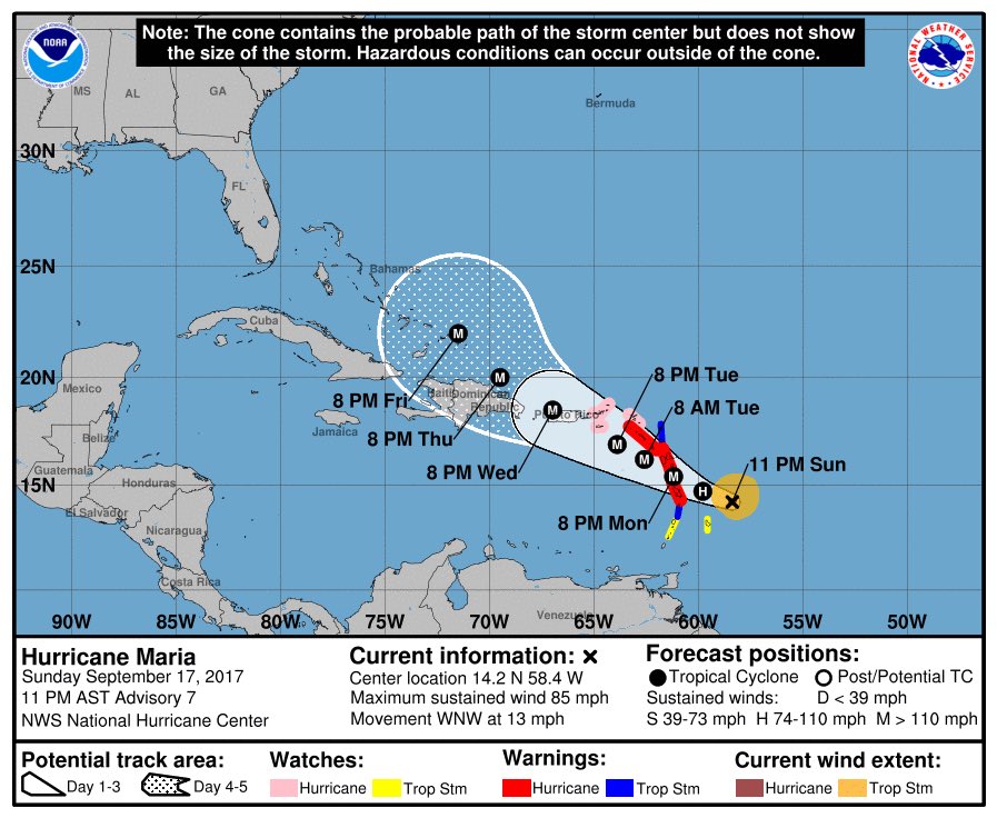 jodi_mohrmann's tweet photo. #BREAKING: The National Hurricane Center now has #Maria becoming a major #Category4 #hurricane #TrackingMaria #HurricaneMaria #Florida https://t.co/tdTVAuBeM0