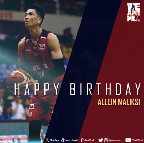 pbaconnect's tweet photo. Happy birthday to @BWEliteForce 's @alleinmaliksi !

#WeArePBA https://t.co/VsMmSiNWDB