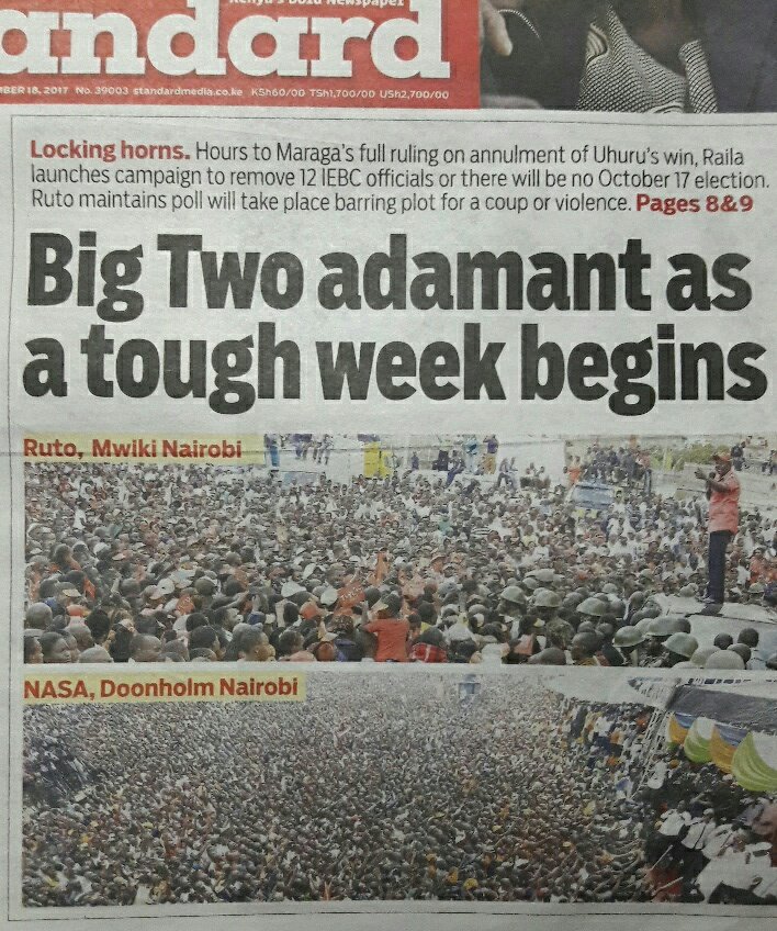 MajimajiKenya's tweet photo. #Brekko Newspaper review @GhettoRadio895 #Brekko #gbv #NASAInEmbakasi #JubileeInMwiki #Brekko #MaragaPetition #NoReformsNoElections #Brekko https://t.co/kIaNdE4Xao