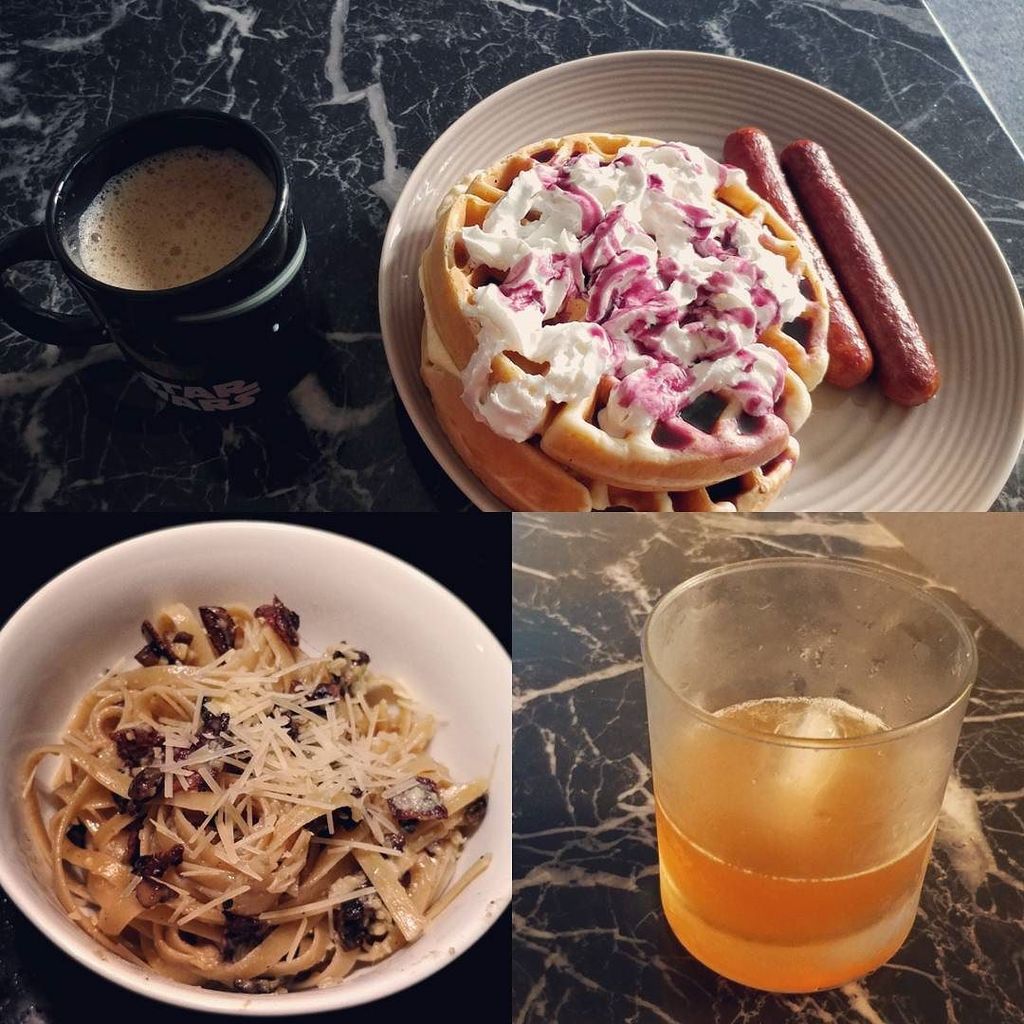 kage0110's tweet photo. Brunch and dinner. As a kitchen noob, today was a good day. #adulting #filtercoffee #carbonara #masterofsome #lilb… https://t.co/ZX43RDwQdo https://t.co/3QjET875Ef