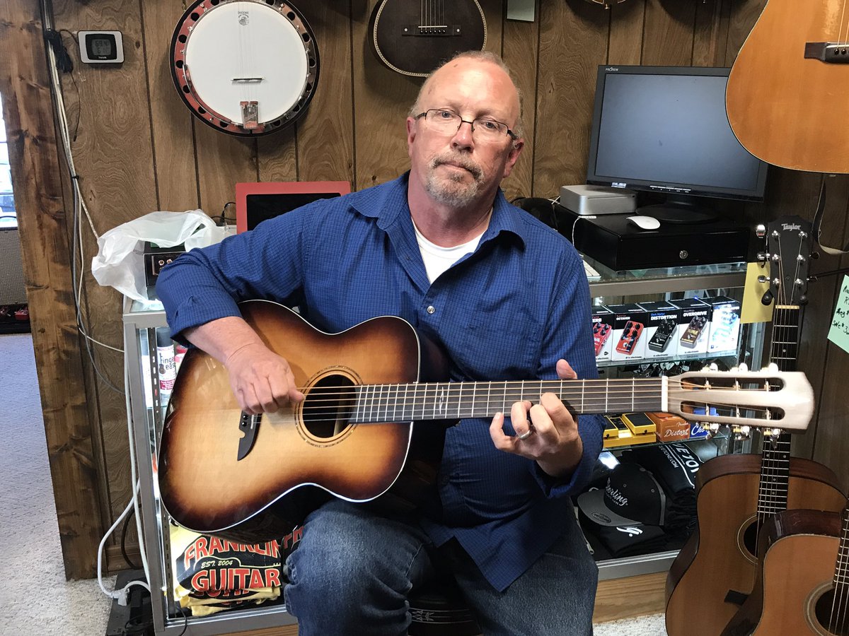 Our pal Steve Smith with his new <a href="/alvarez_guitars/">Alvarez Guitars</a> AF77ECustom! Thanks Steve! #nashvilleguitarist  #FranklinTn #nashvilleguitarrepair