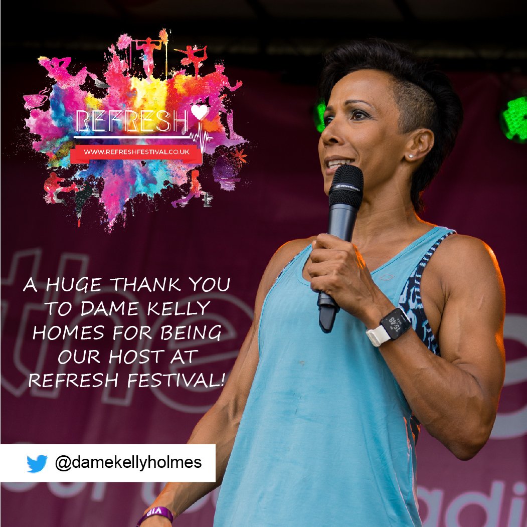 Bringing us all together, our host @damekellyholmes at <a href="/Refresh_Fest/">RefreshFestivalUK</a> #fitness #festival #health #lifestyle
