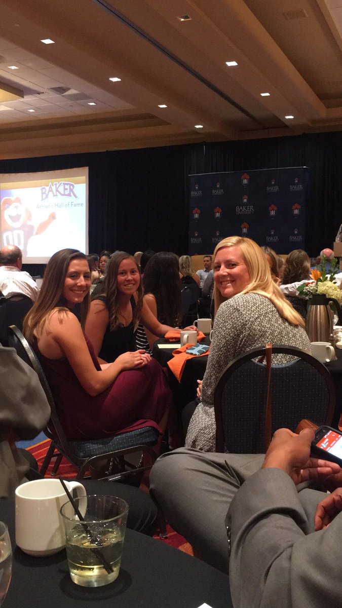 Congrats to these 3 as well as Liz, Sloane, and Olivia for their Scholar Athlete recognition tonight at Baker Athletics Hall Of Fame Banquet