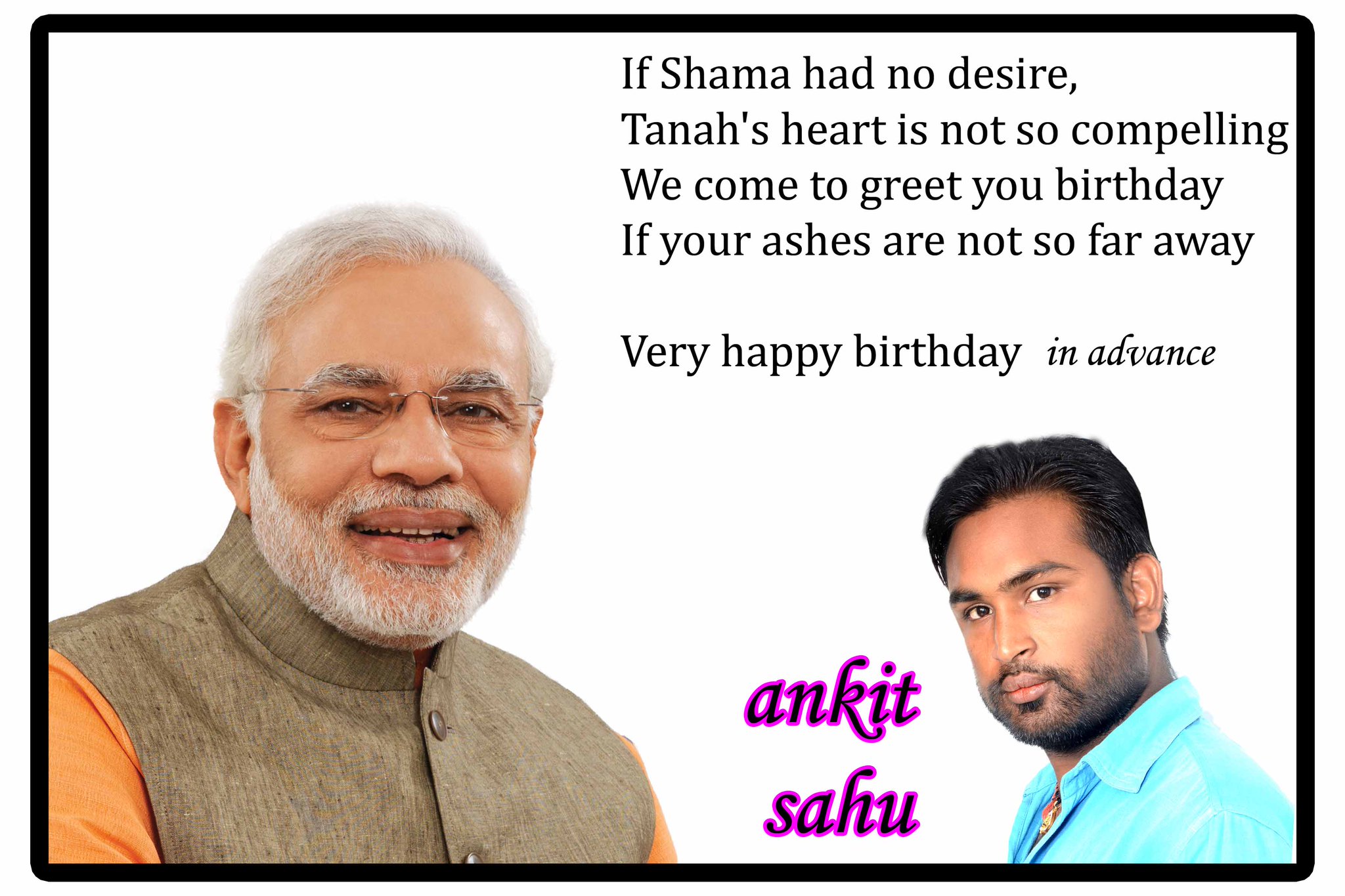 Happy birthday in advance narendra modi ji 