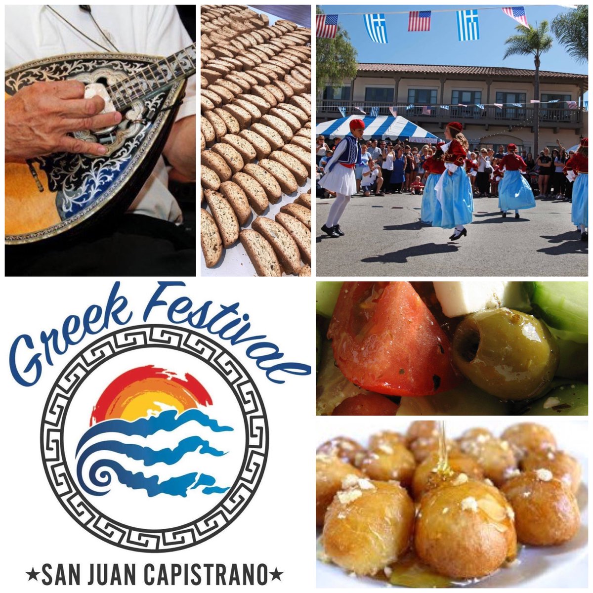 San Juan Capistrano Greek Festival is all weekend, 9/16-9/17. Greek food, pastries, live music, dancing &amp; more! FREE ocevent.co/1MJ055K