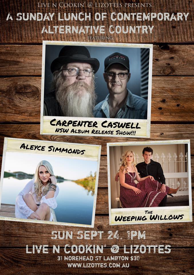 #NEWCASTLE - Next Sun 24/9 from 1pm @ <a href="/LizottesNewy/">Lizotte's Newcastle</a> for #CarpenterCaswell's #AlbumLaunch w/ <a href="/AleyceSimmonds/">Aleyce Simmonds</a>! 🎉 Tix: lizottes.com.au/live/shows/boo…