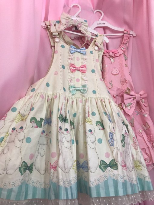 売れ筋特価品」 Angelic Pretty マシュマロバニー サロペット 生成