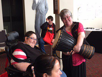 ncidpaul's tweet photo. Beating the SelfAdvocacy Drum at SpeakOut Tas Conference @OurVoiceIA https://t.co/GDLi11e6IN