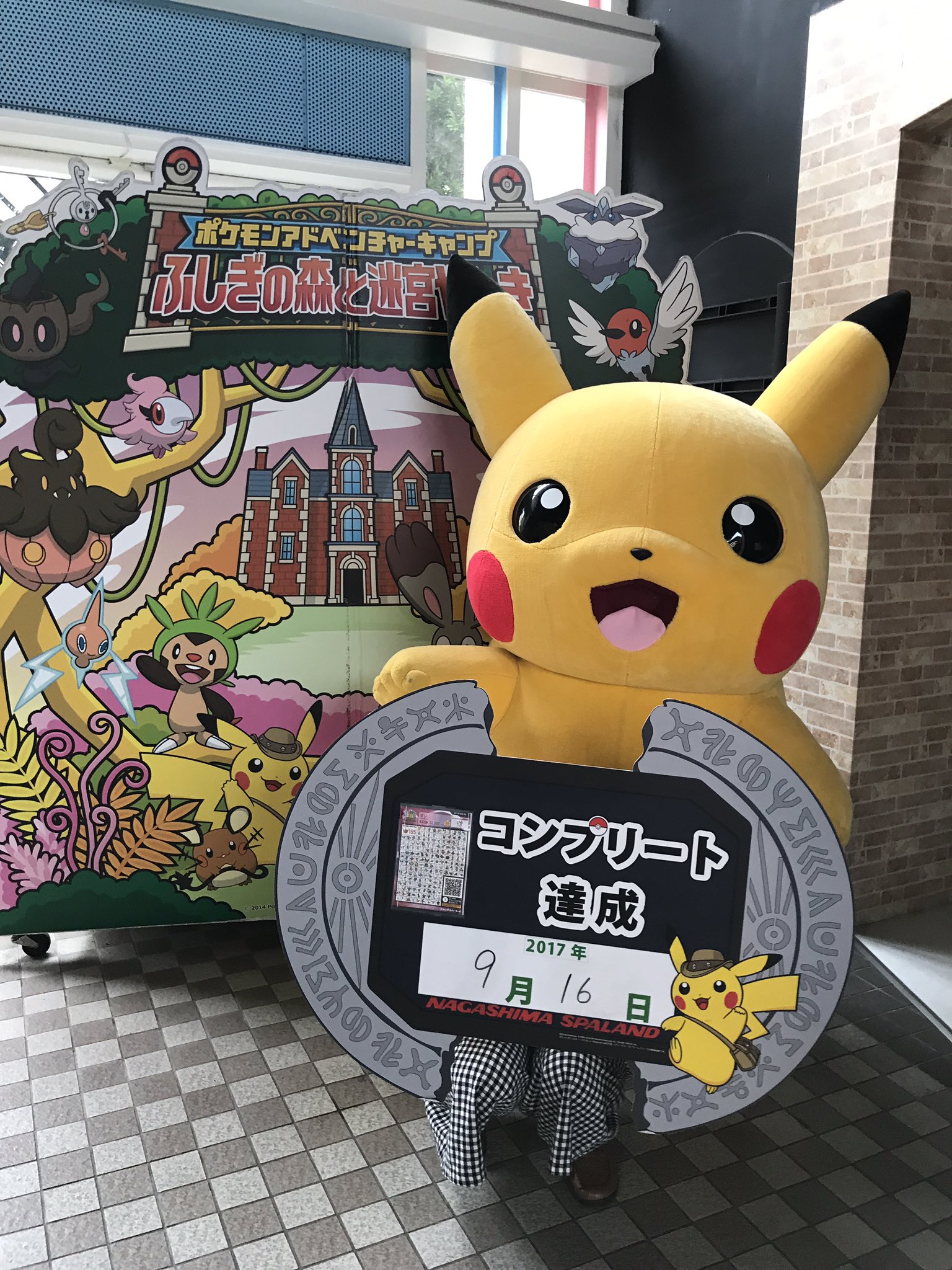 Mai コンプリート記念 ポケモンアドベンチャーキャンプ ピカチュウ ナガシマスパーランド T Co Vanr6cwc87 Twitter