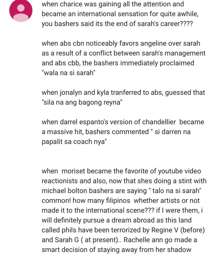 samfire25's tweet image. Worth reading! A fan of @JustSarahG giving bashers a dose of reality! Burn! qiqil nyo si acquoh! Haha