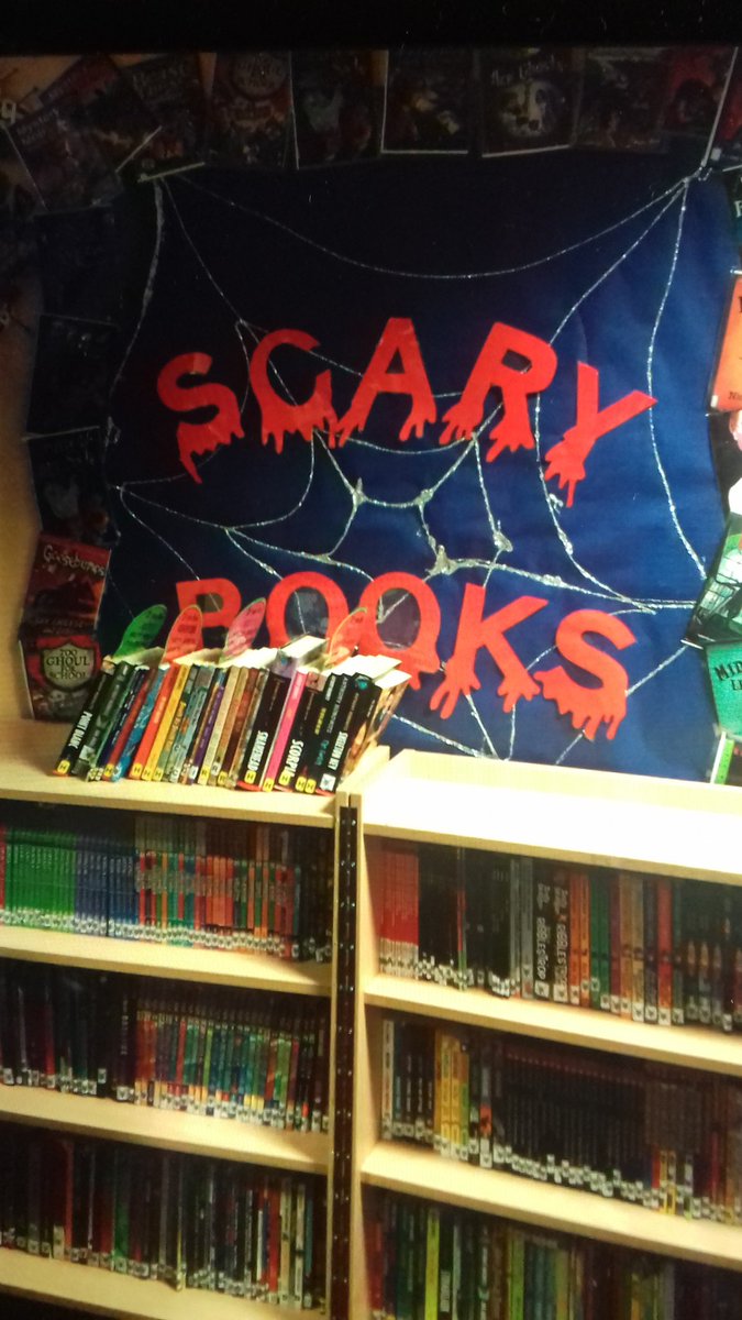 BCPS_library's tweet photo. Super Reading Bear is looking forward to seeing children in the library next week. Everything set up ready to go. @BCPSDeputy https://t.co/L5wsTq7NTh