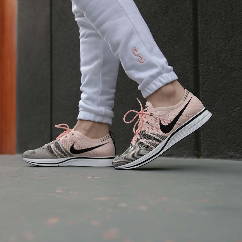 flyknit trainer sunset tint on feet