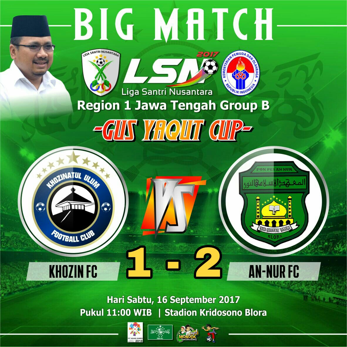 Full time,  selamat untuk An-Nur masuk semi final, #DariSantriUntukNegeri <a href="/info_Blora/">INFO BLORA</a> <a href="/imam_nahrawi/">Imam Nahrawi</a>