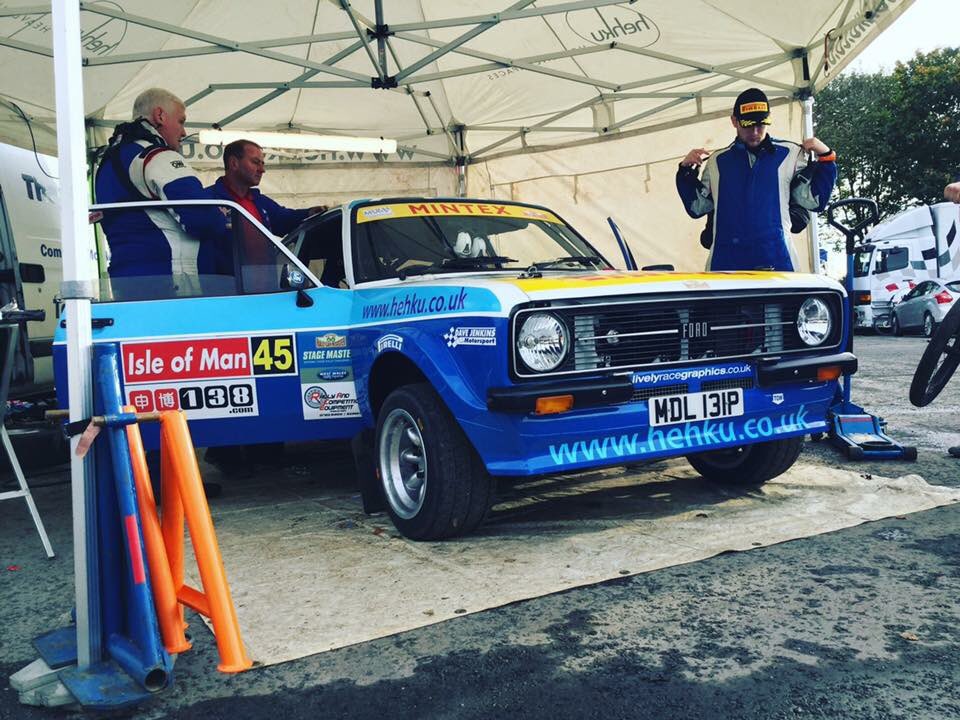 HehkuS's tweet photo. Tough night with a few delays + a pedal box issue. Thanks to the team back out this morning taking on the final 5 stages of @RallyIsleOfMan https://t.co/57VU8yag9y