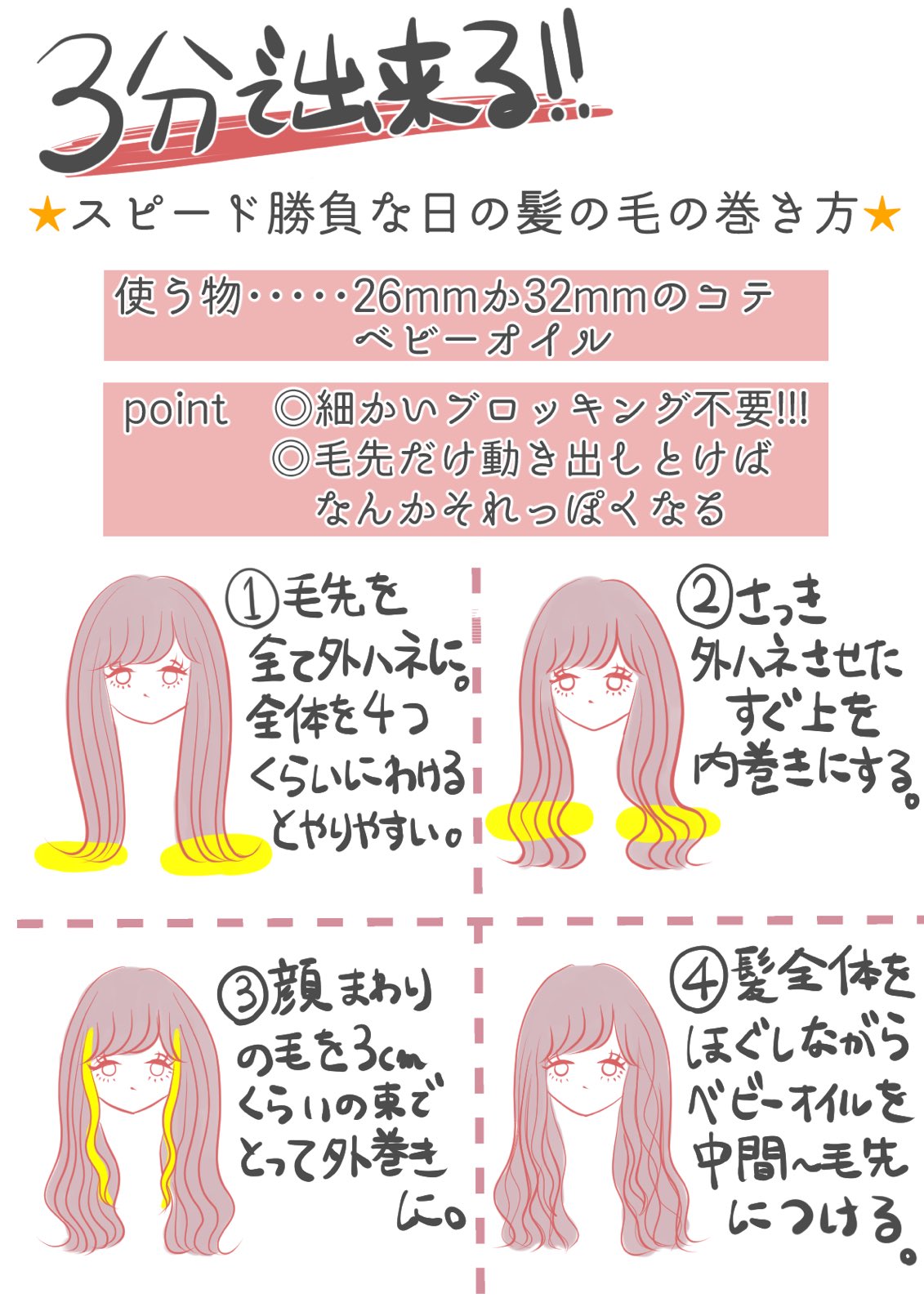 毛先を遊ばせたい人必見 スピード勝負の日の髪の毛の巻き方がこれ 話題の画像プラス 毛先を遊ばせたい人必見 スピード勝負の日の髪の毛の巻き方がこれ 話題の画像プラス