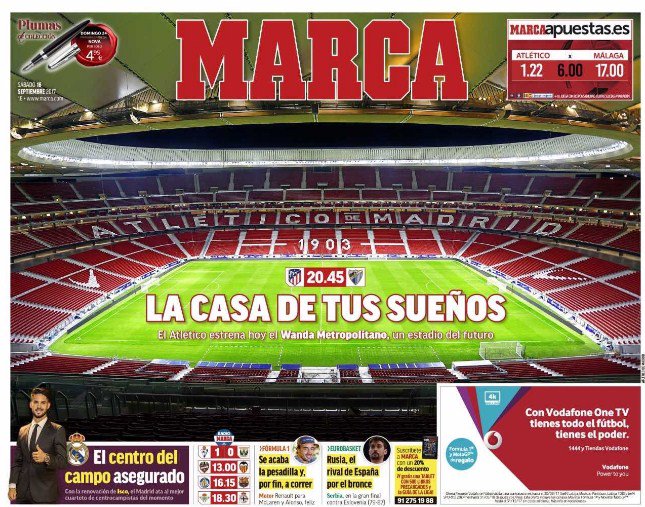 ReyadaCom's tweet image. ماركا | منزل الأحلام "ملعب واندا ميتروبوليتانو" حيث يستضيف #أتليتكو_مدريد #ملقا مساء اليوم