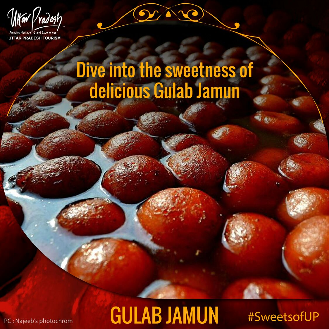 uptourismgov's tweet photo. Gulab Jamun is a delicious dessert relished by all. Visit UP to dig into the pleasure of this mouth watering sweet. #SweetsOfUP https://t.co/2Fc0d7vhyN
