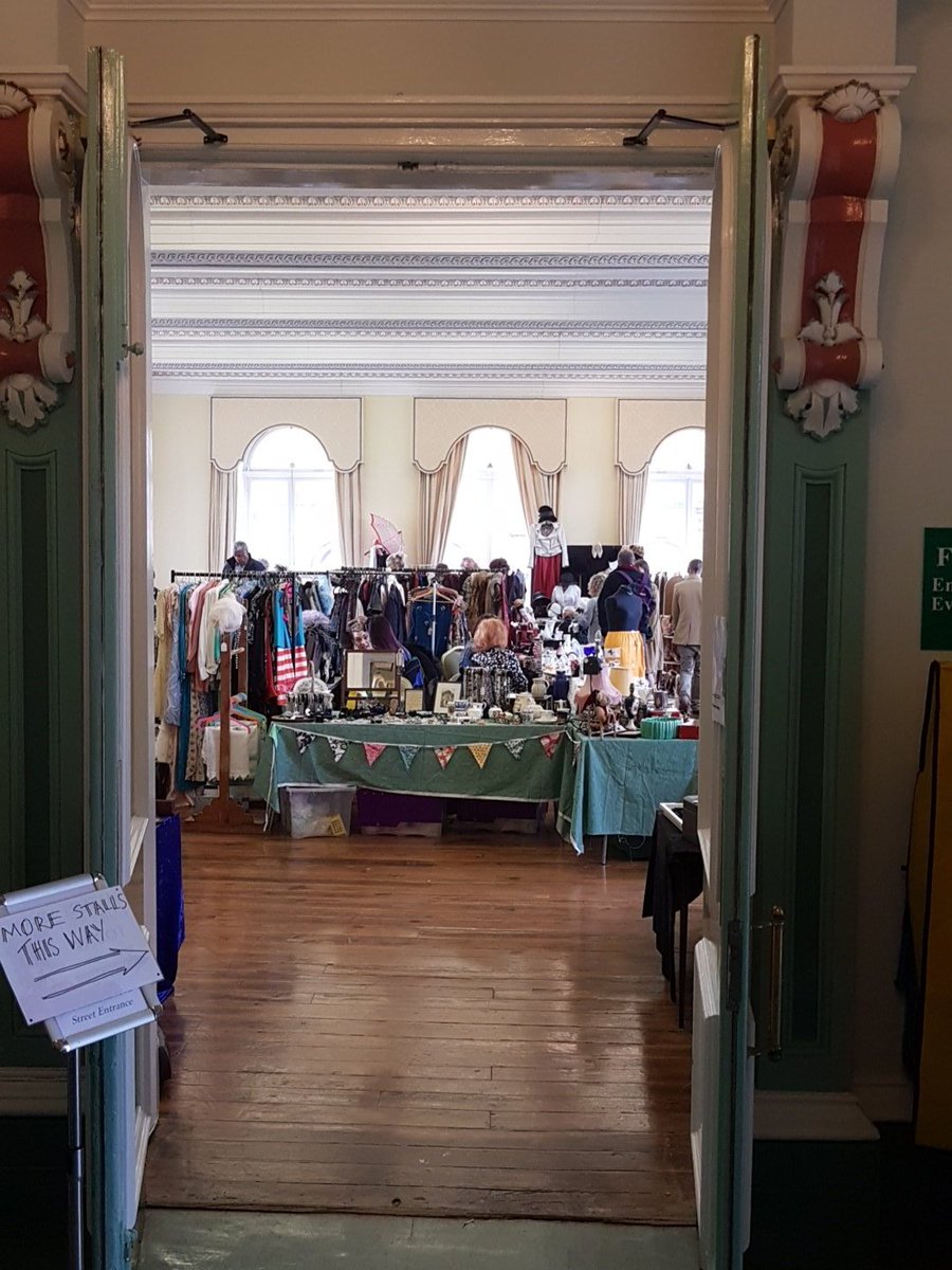 Up & running at Saltaire Vintage Home & Fashion Fair at @VicHallSaltaire. On TODAY & Sunday. #saltfest17 #Saltaire #SaltaireFestival