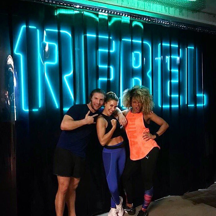 Weekend #SquadGoals got us like 🤘🏽👊🏽💪🏽 ft. <a href="/FleurEast/">FLEUR EAST</a> <a href="/Esmee_Gummer/">Esmée Gummer</a>. Who are you getting your weekend sweat on with? #RebelArmy