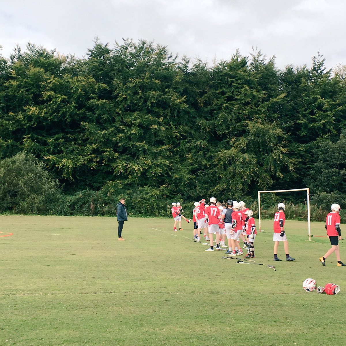 Warm ups have started for the U14s V U16s #SteelersDay