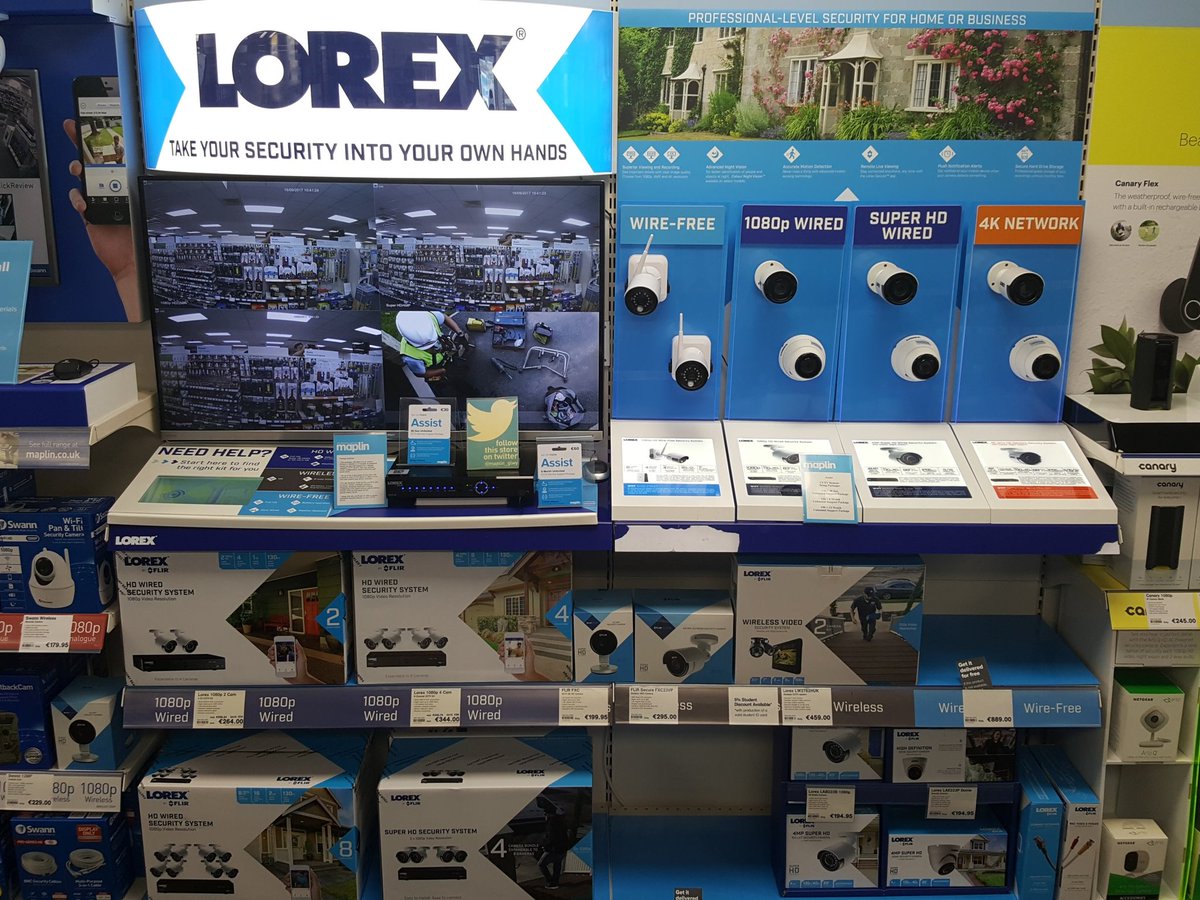 Introducing our new Lorex range now including 4K camaras! Now save on selected systems for a limited time #Maplin #Galway