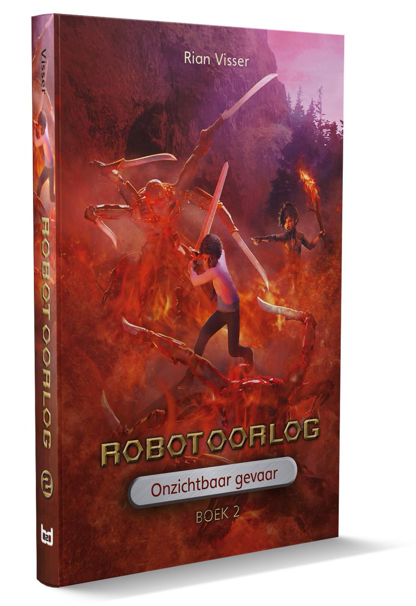 RianVisser's tweet photo. Durft jouw kind dit boek te lezen? Vanaf vandaag ligt Robotoorlog Boek 2 in de winkel! #Robotoorlog https://t.co/moJ948GYNP https://t.co/Ba5HKWfoMJ