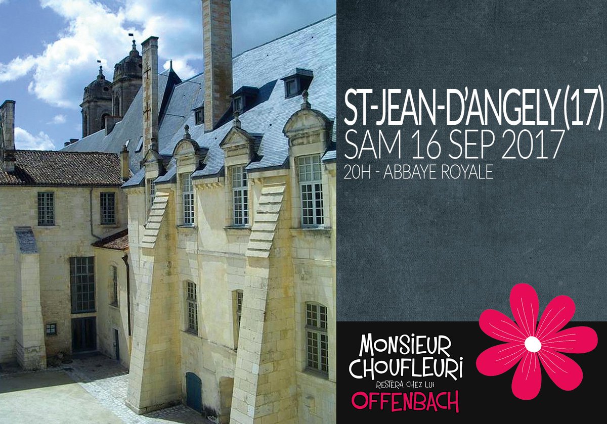 MChoufleuri's tweet photo. Ce samedi, #MonsieurChoufleuri, "Jeunesse et Patrimoine" à l'Abbaye Royale de Saint-Jean-d'Angély ! #JEP2017 #JEP https://t.co/5RVRp7L3Cn