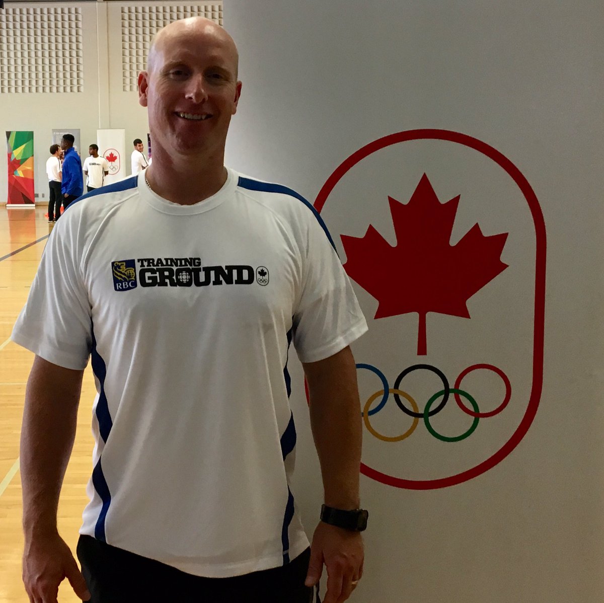 BrockRecreation's tweet photo. The Manager of the @BrockUniversity @BrockBadgers Performance Centre @LidsStrCond at the @RBC #RBCTrainingGrounds event today. https://t.co/qN4ZOM2uWM