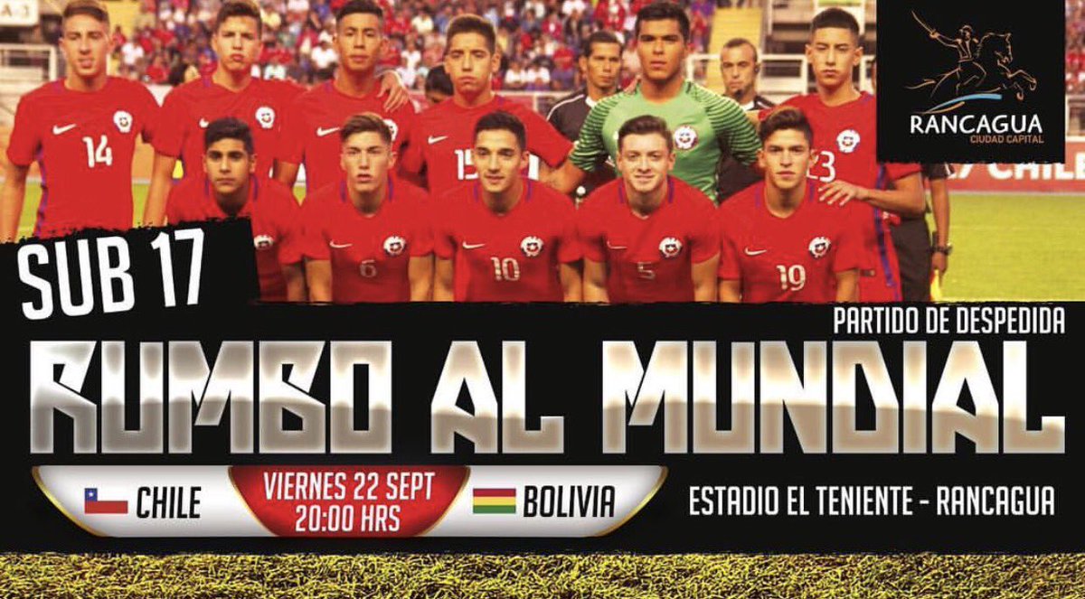 ProvosteBranco's tweet photo. Acompáñanos en Este Partido de Despedida!💪🏽⚽️ #LaRojaSub17🇨🇱.@LaRoja https://t.co/EAue9yx1D7