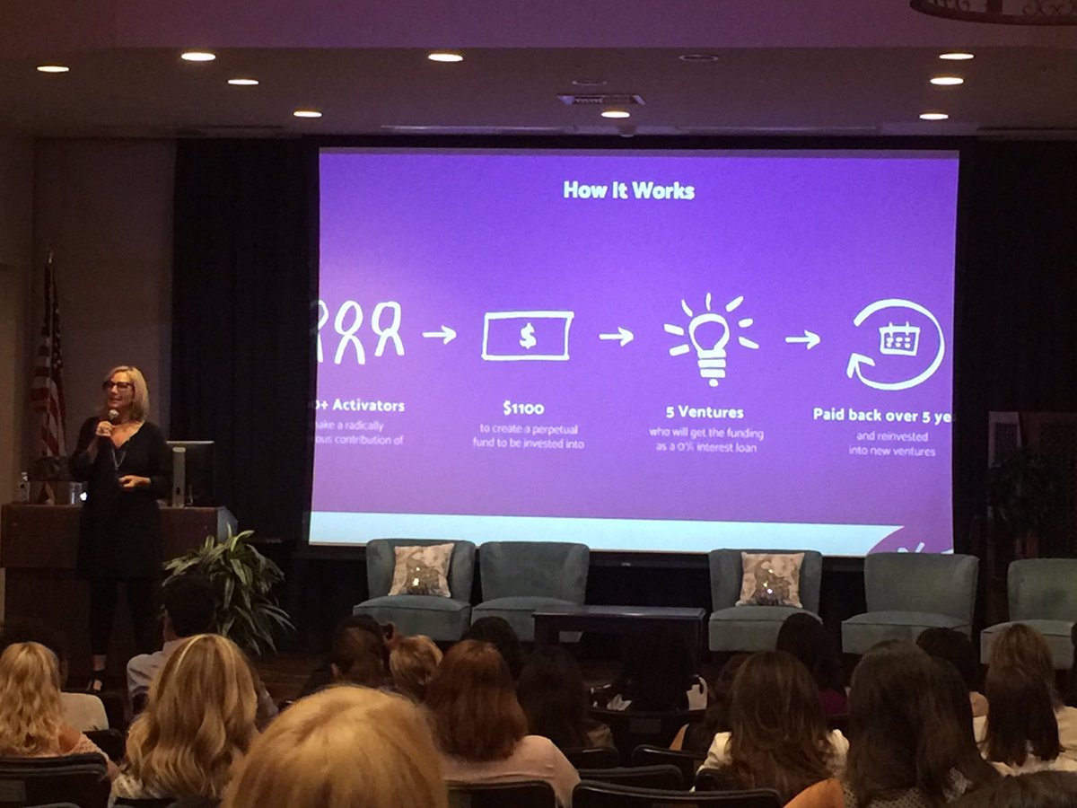 ttglennhall's tweet image. Vicki Saunders of .@sheeo_world has an incredible investing format, 500 women donate $1100 to support 5 entrepreneurs #HVS2017 .@heralabs