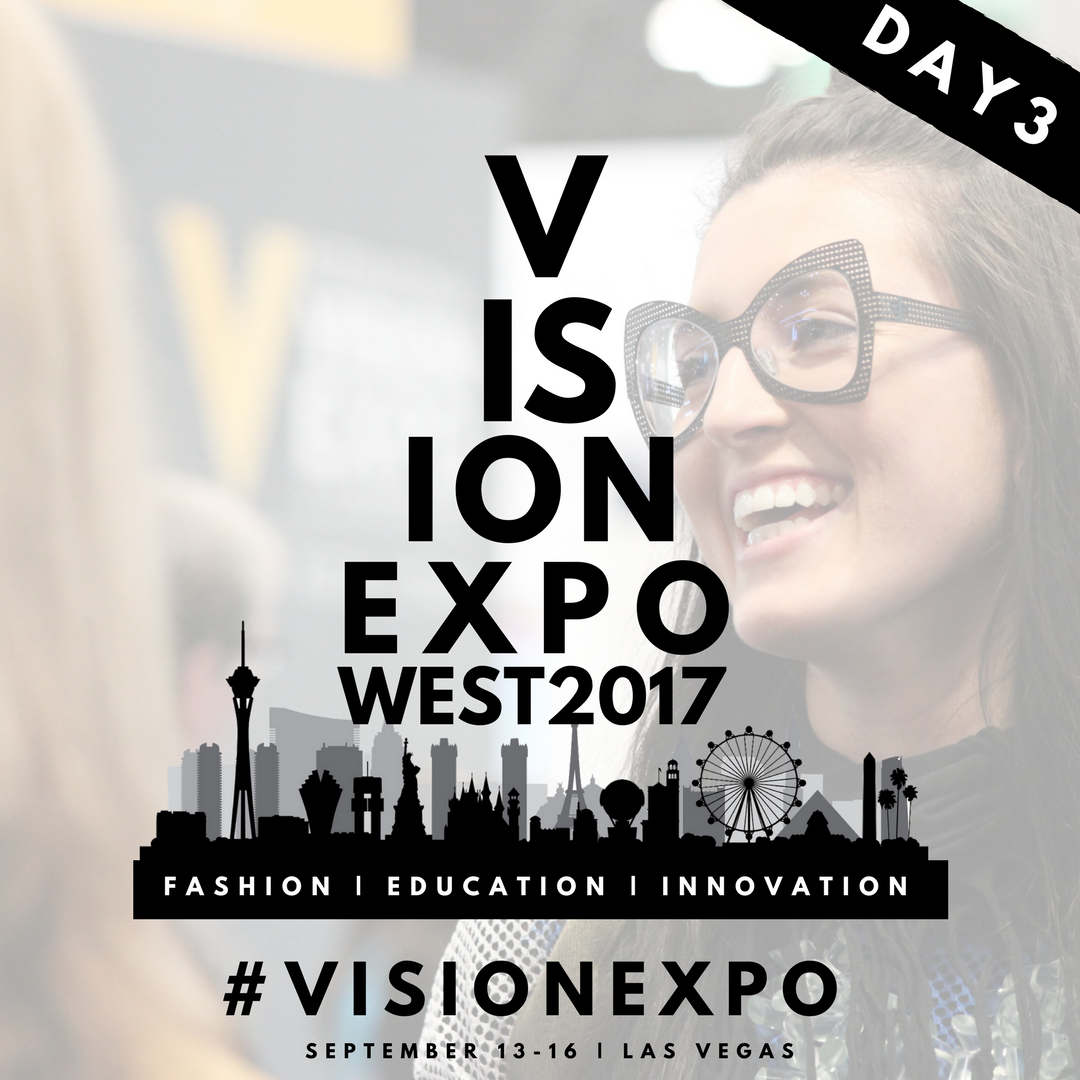 VisionExpo's tweet image. It's the last day of Vision Expo West 2017! Stay up to date on the latest from the eyecare and eyewear industry at #VisionExpo.