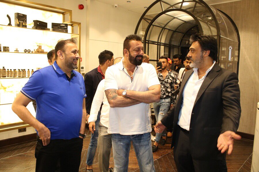 PacificDubai's tweet photo. Exclusive images of @duttsanjay &amp; our chairman @parvezkhan35 at House of Handsome! #Bhoomi #Promotions #Dubai #PacificVentures #Sanjaydutt https://t.co/CfnCGp9elb
