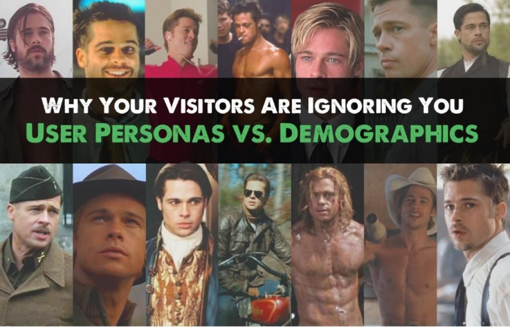 Why Your Visitors Are Ignoring You: User Personas vs. Demographics (as illustrated by Brad Pitt) buff.ly/2fptlSW <a href="/conversionsci/">Conversion Sciences</a> #cro