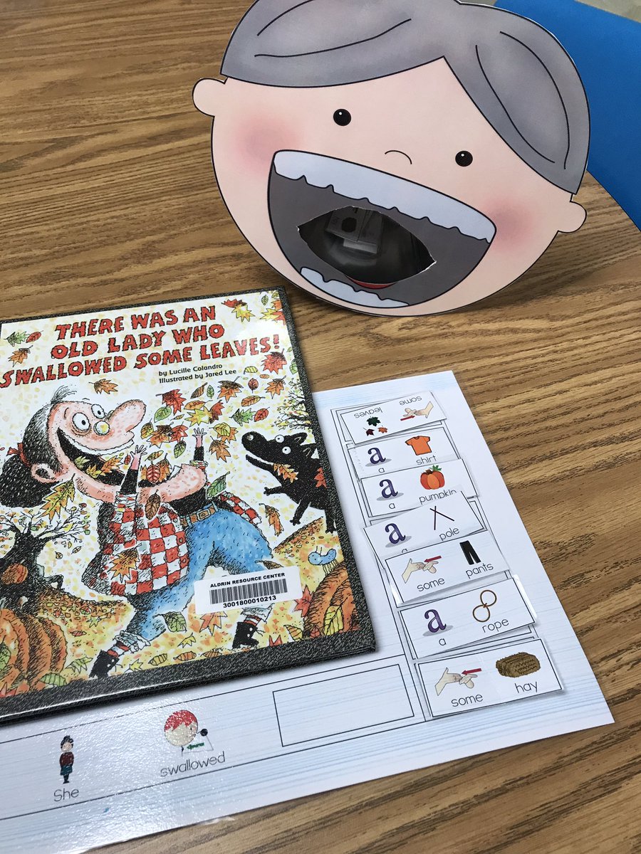 MissP_SLP's tweet photo. Loved using interactive book companions from @SpeechyMusings! &amp; my students loved feeding the old lady and making her sneeze! #slp #SLPeeps https://t.co/Ur92KrSaPi