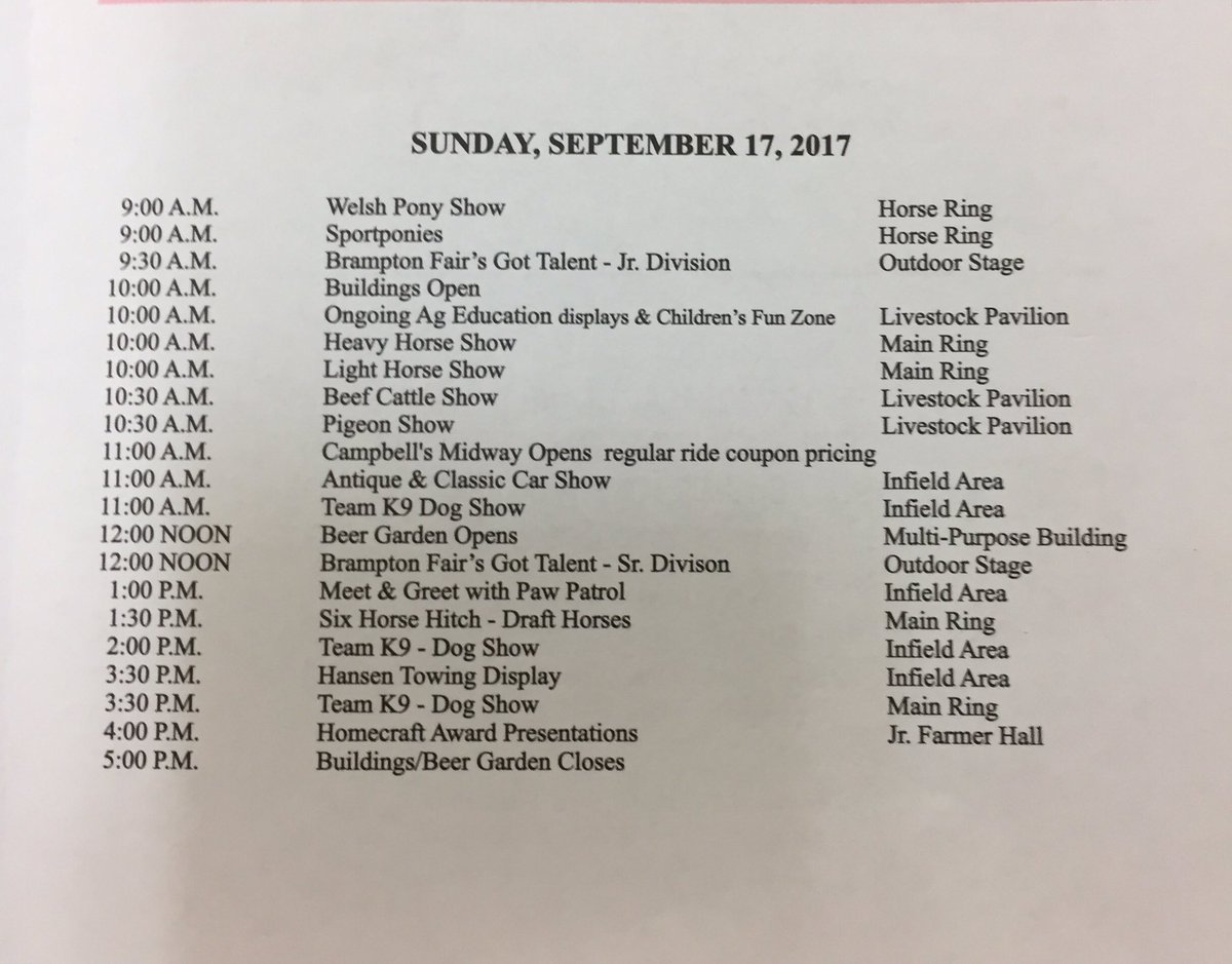 We have had some requests for tomorrow's schedule of events...
We apologize for the issues with our website