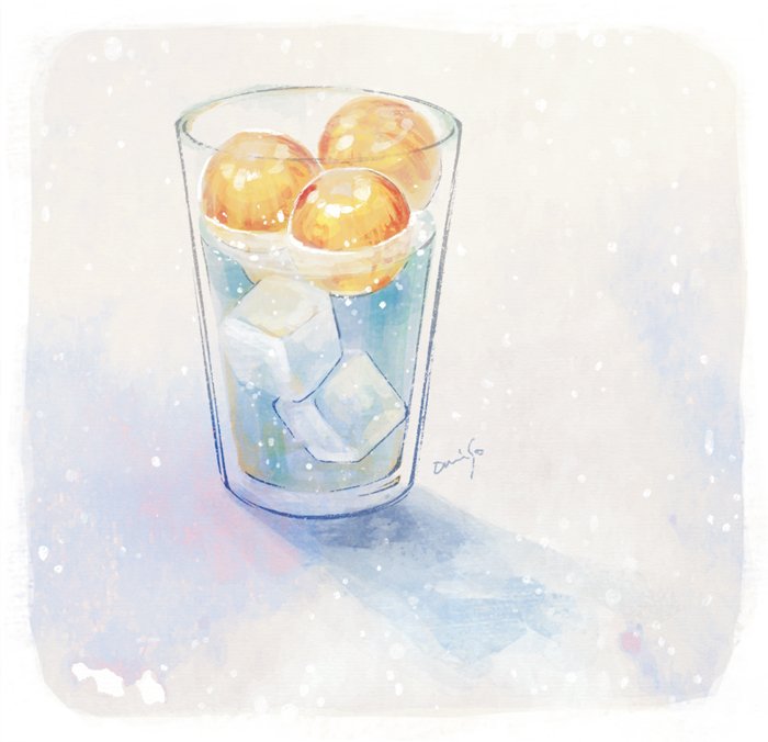 no humans ice food focus food ice cube fruit glass  illustration images