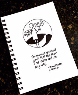sherrillknezel's tweet photo. So promise yourself you'll feel the fear... #dailydrawing @ShannaPeeples #knezelism #takeaction #feelfear #chooselove https://t.co/WTJseOENf2