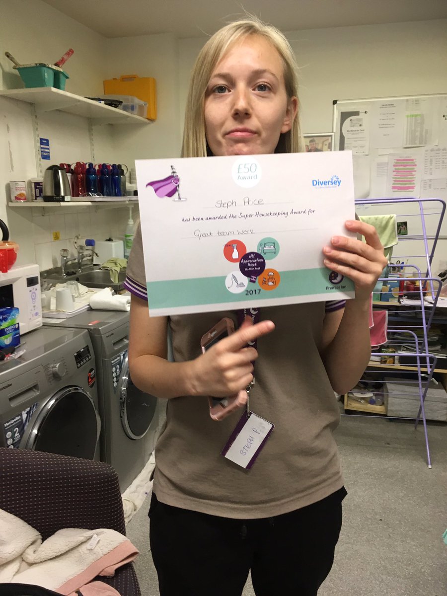 #housekeeping appreciation week award goes to room attendant steph price #fortwilliam well done £50 for you <a href="/CatherineSmi2/">Catherine smith</a> <a href="/juliepearce741/">julie pearce</a>