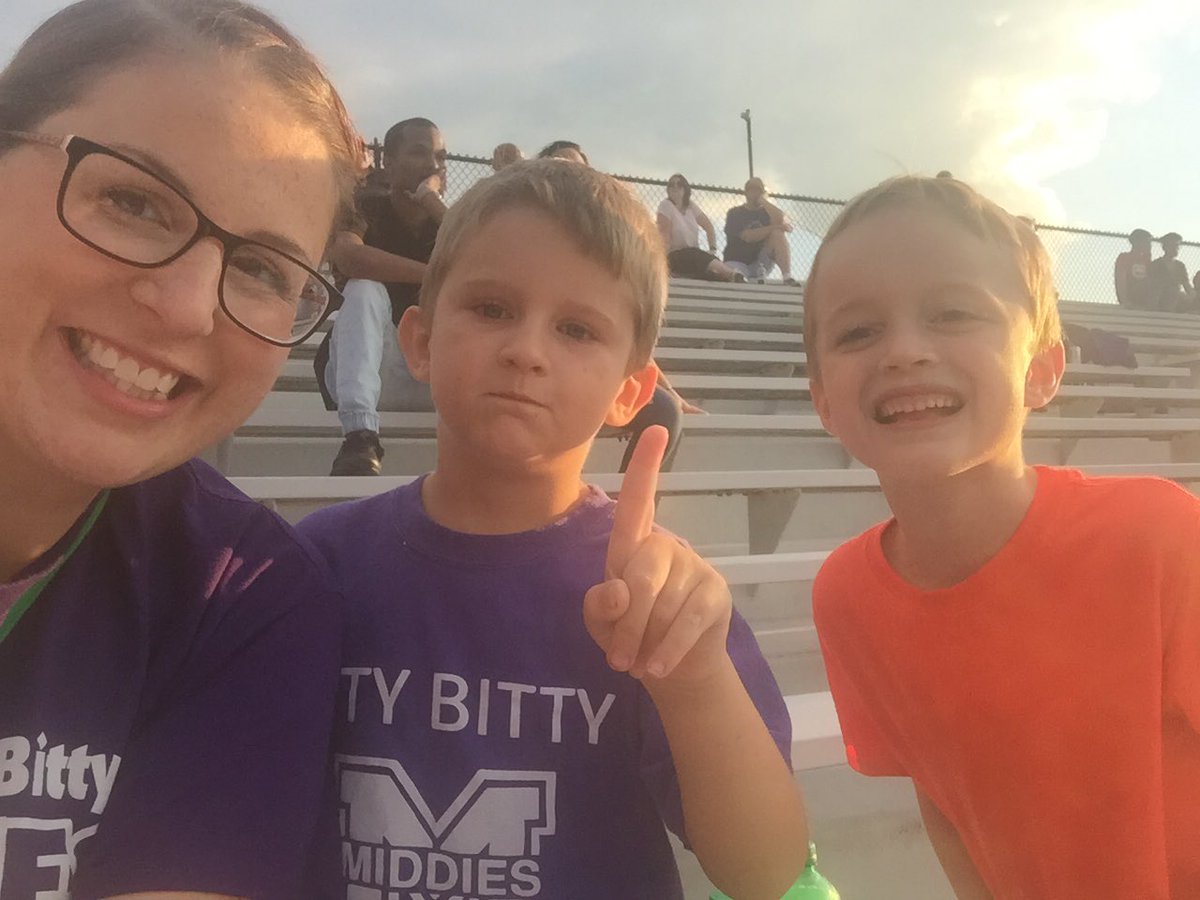 Enjoying the Middies game with these little Middies! #middletownmiddies #football