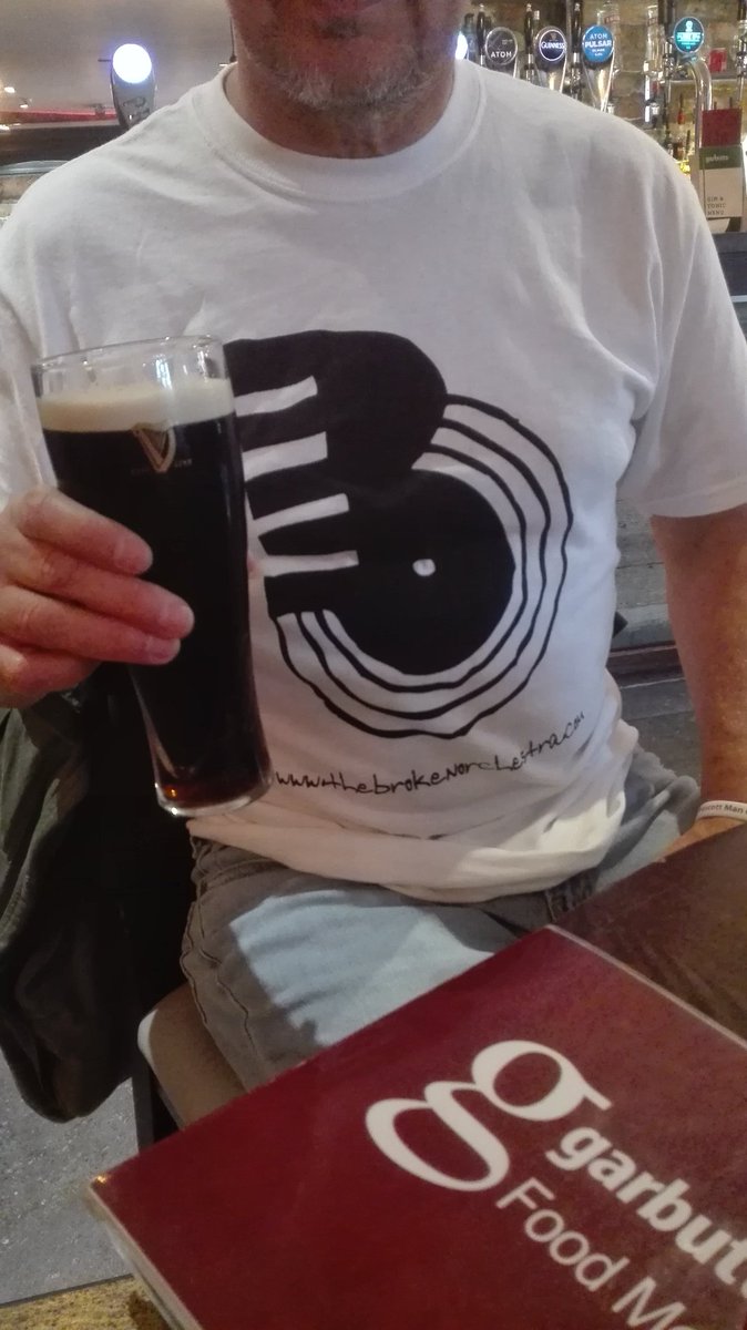Pint of <a href="/homeofguinness/">Guinness Storehouse</a> <a href="/GarbuttsBar/">Garbutts Bar</a> wearing a <a href="/brokenorchestra/">The Broken Orchestra</a> Freebie. #GarbuttsGuinnessGoodMusic
