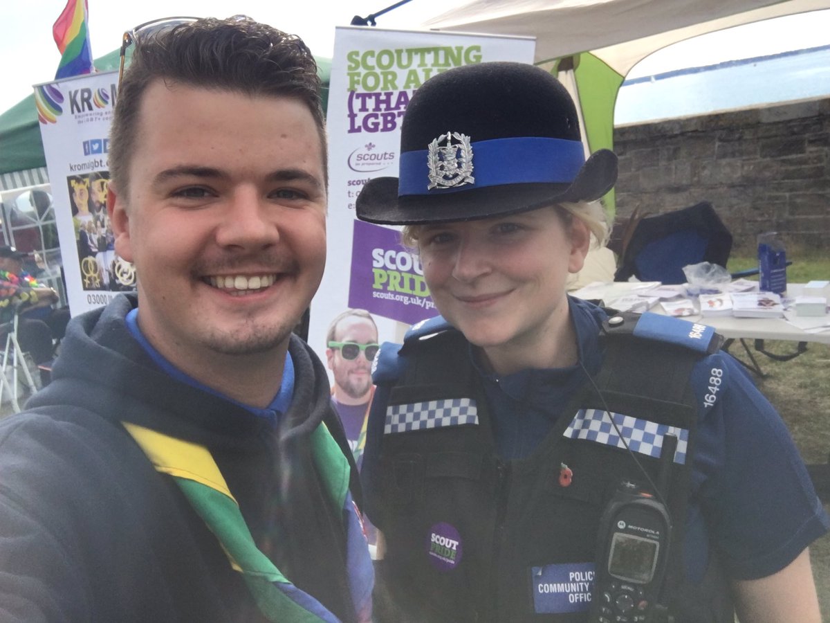 SamPooleScouts's tweet photo. At @pompey_pride telling people all about the fun, challenge and adventure on offer @UKScouting - come say hello! #PortsmouthPride https://t.co/N3zSz6CnGc