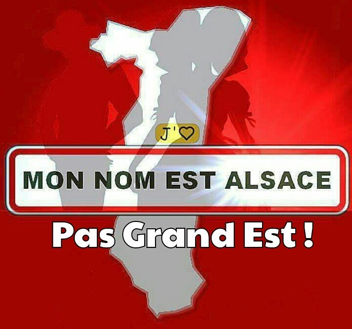l_Alsace's tweet photo. L'Alsace ne sera jamais le Grand Est ! 
PARTAGEZ ! 😍
#Alsace #Elsass #GrandEst https://t.co/lSWckV9umU