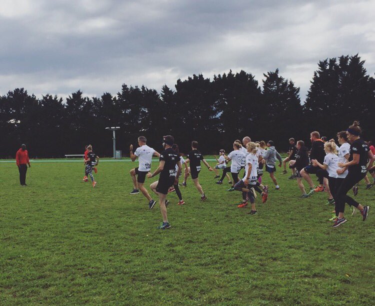 Sprintathon's tweet photo. Warm ups have started! Let's show cancer who's boss! #Sprintathon @StandUp2C https://t.co/Fgft282cZa