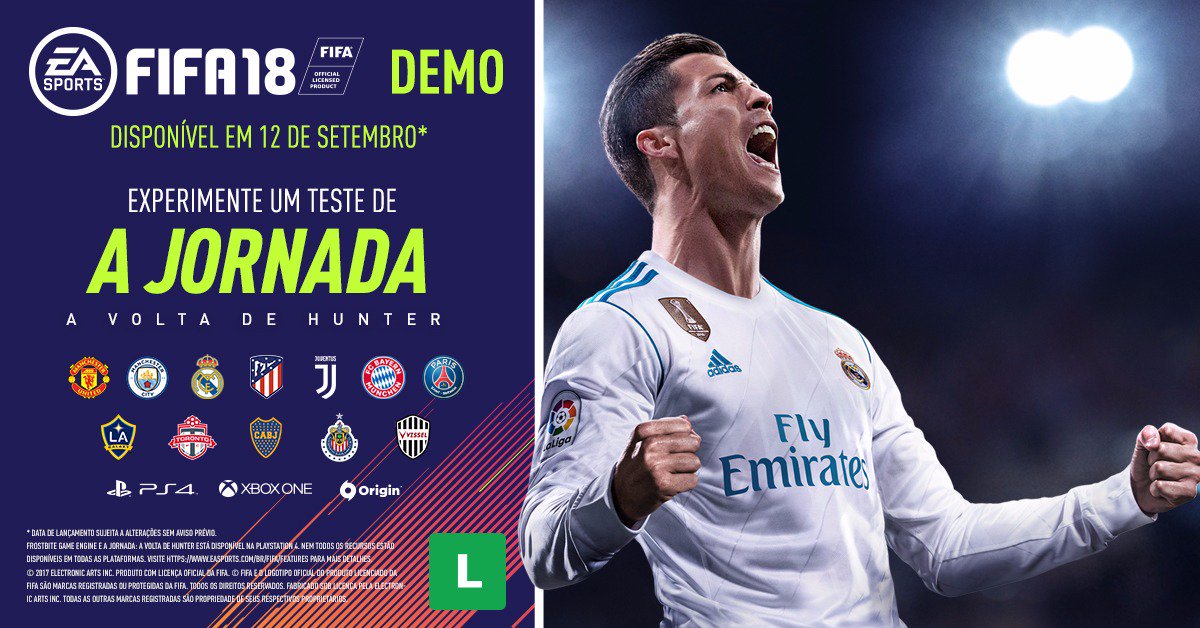 Bomd dia 😎 Bora testar o novo #FIFA18DEMO  
#BetaQuerLab #XboxOne